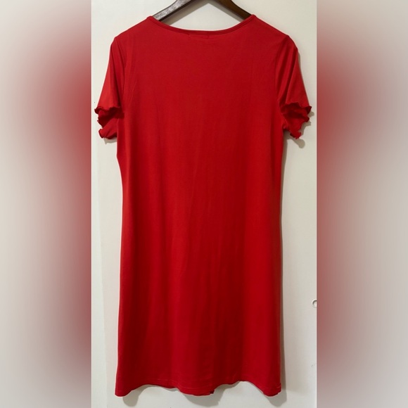 EKOUAER| NWT Red Button-Up Nightgown PJs Sz M Brand NEW - Picture 5 of 5